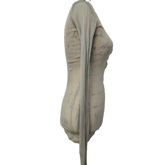 True Religion Long Sleeve Crystal Kristen Green Cotton Henley Shirt XS NWT $78 - Picture 11 of 12